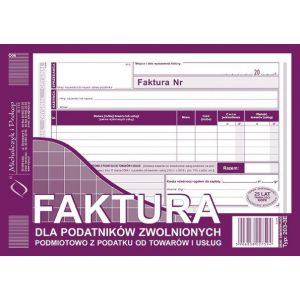 Druk MiP Faktura dla Zwolnionych z VAT A5/80